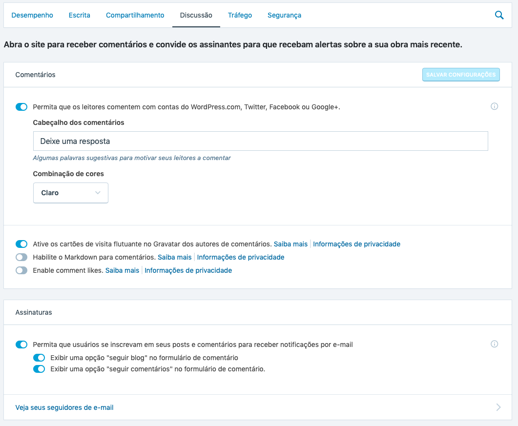 Primeiros passos no Wordpress – Configurações e Plugins Primeiros passos no WordPress – Configurações e Plugins