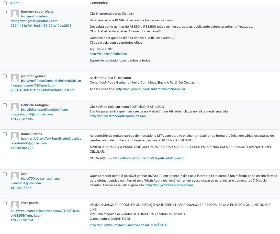 Onde e Como divulgar e vender cursos da Hotmart? - spammers comentarios